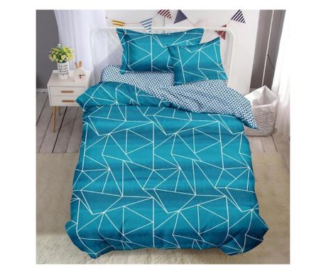 Set lenjerie pat cu elastic, 1 Persoana, Casa de vis Online, multicolor, 140x200 cm
