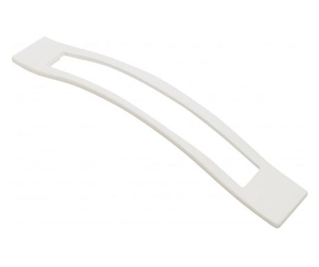 Manere pentru mobilier, model Palmira (finisaj: alb, distanta dintre gauri: 224 mm)