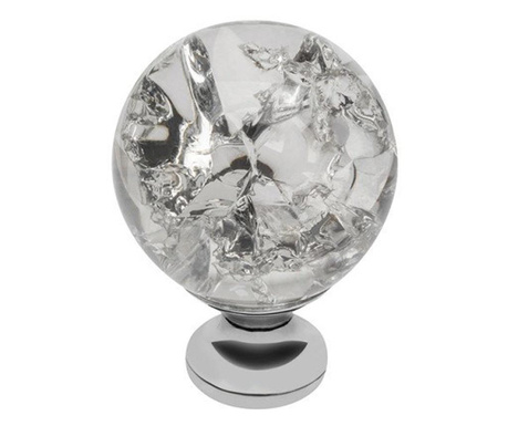 Butoni, model Cristal, forma sferica (dimensiuni: Ø 30 mm, finisaj: crom lucios/transparent)