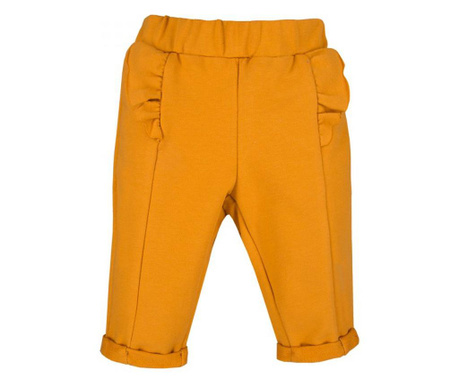 Pantaloni Simply Comfy, fete, 100% bumbac, ocru  74