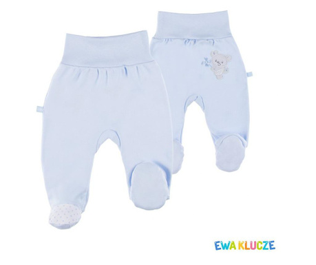 Pantaloni lungi Newborn, unisex, 100% bumbac, bleu  56