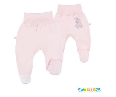 Pantaloni lungi New Born, fete, 100% bumbac, roz  56