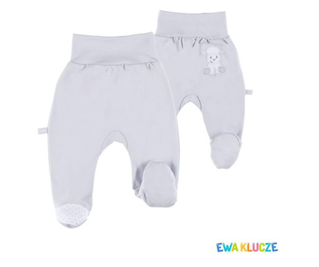 Pantaloni lungi Newborn, unisex, 100% bumbac, gri  56