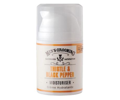 Crema de fata hidratanta, Thistle black pepper, barbati, 50 ml