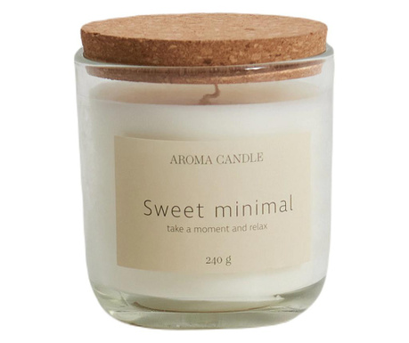 Lumanare parfumata Sweet minimal, 240 g,  10x10 cm