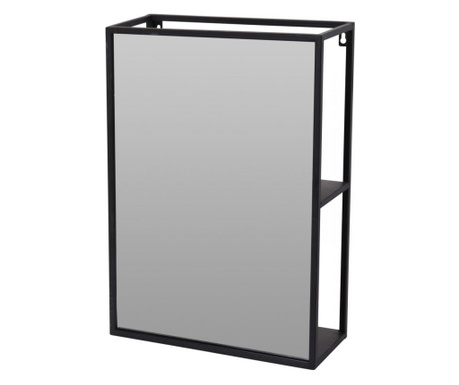 Oglinda Black Secret, otel, sticla, 35x12x50 cm