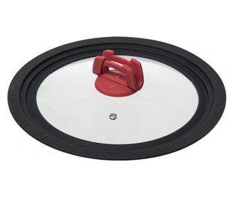 Capac universal Crosby, sticla, margini silicon, 22-24-26 cm