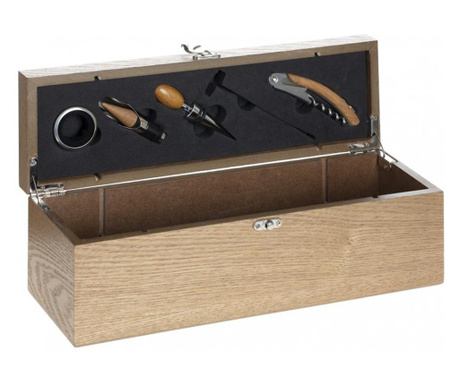 Set solelier Maroly, cutie lemn, 5 piese, 36x12 cm