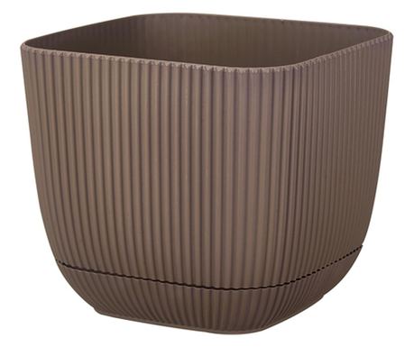 RAKI ghiveci patrat 8,2x8,2xh7cm, 270ml, culoare maro