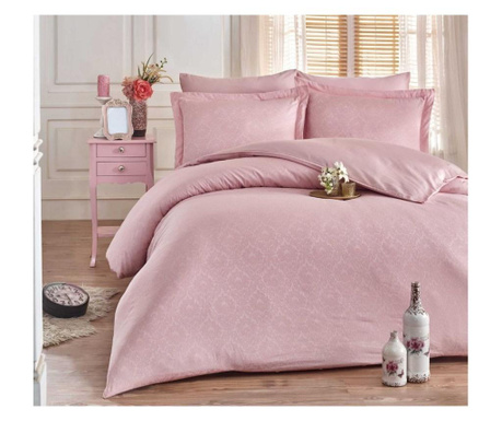 Спално бельо от 100% сатен Делукс памук - Двойно легло - Хоби Дом - Дамаск на прах - hbs-53