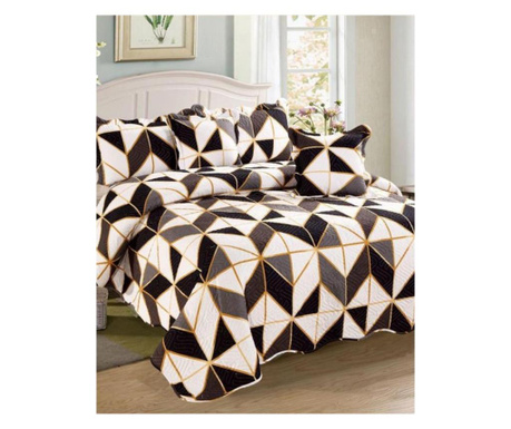 Комплект калъфка за легло и 4 възглавници, finet, 5 части, триъгълни форми, cvy-08