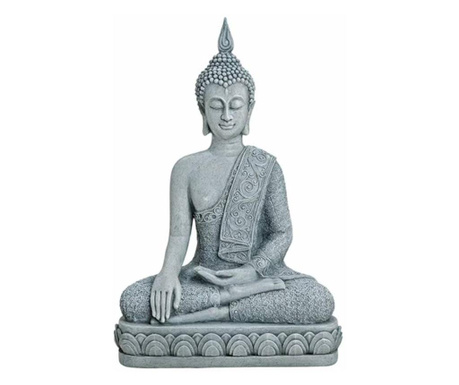 Figurina Buddha gri din polirasina 39 cm  14x26x39 cm