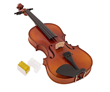 Класическа дървена цигулка, ideallstore, размер 4/4, черна, с включен калъф
