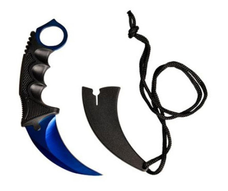CS:GO Karambit Deep Blue нож с обвивка и шнур