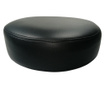 Taburet pentru scaun rotund, piele ecologica, 34 cm, negru