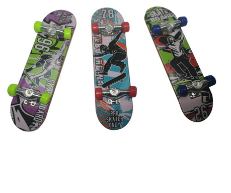 Set mini skateboard, fingerboard extreme, 9.5 cm, negru