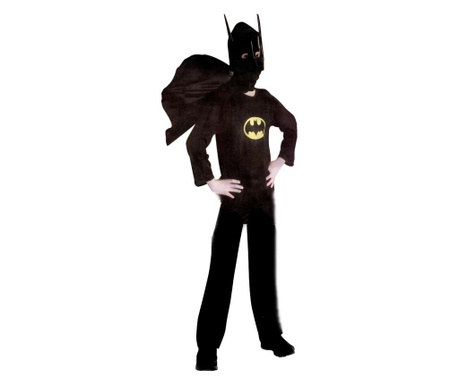 Батман костюм за деца IdeallStore®, размер S, 3 - 5 години, черен