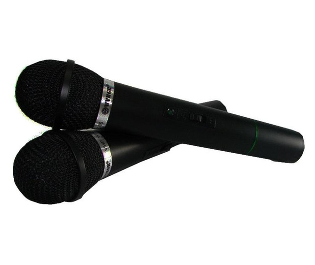 Безжични микрофони Ideallstore, приемник, черно