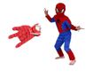 Spiderman M öltönykészlet, 110-120 cm és két kesztyű tapadókorongokkal és korongokkal, piros