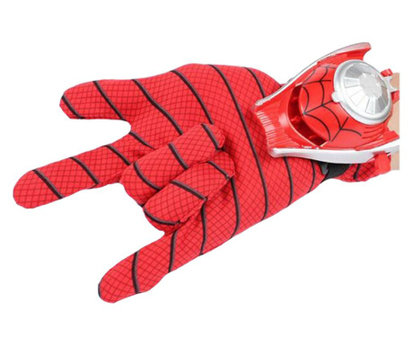 Спайдърмен IdeallStore® ръкавица за деца, с дискове, Power Spider, универсален размер, червен