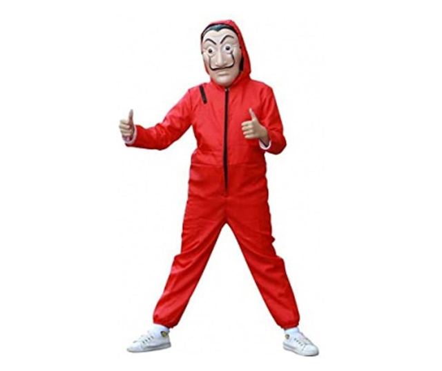 Gyerek jelmez, La Casa de Papel, S-es méret, 100-110 cm, piros