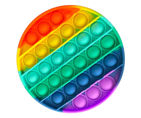 Interaktív játék POP IT kör - stresszoldó, puha szilikon, többszínű