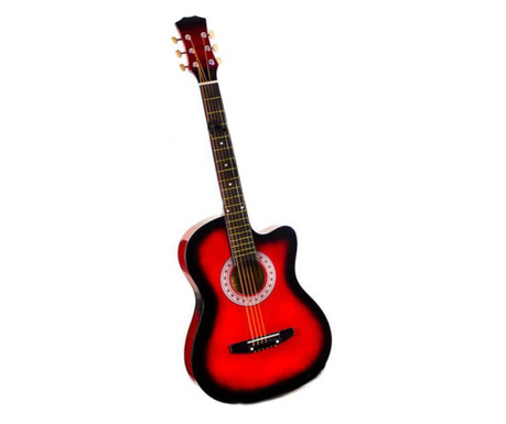 Chitara clasica din lemn IdeallStore®, marime 4/4, True Sound, 95 cm, rosie