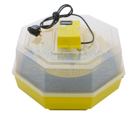 Електрически яйчен инкубатор с устройство за връщане и термометър, Cleo, модел 5DT, жълт