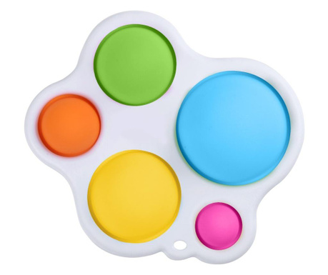 Играчка против стрес, Mega Popit, асиметрична, 14 см, многоцветна