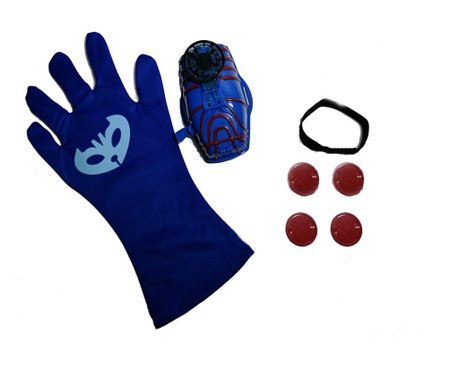 Ръкавица с пускова установка, за деца, универсален размер, PjMask, синя