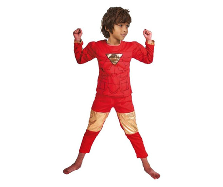 Костюм iron man за деца, размер s, 3 - 5 години, 100-110 см, червен