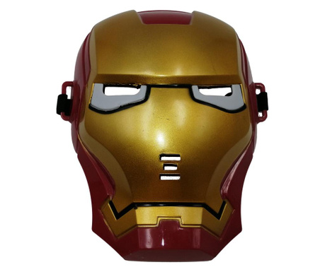 Маска Iron Man, пластмасова, LED, червено-жълта