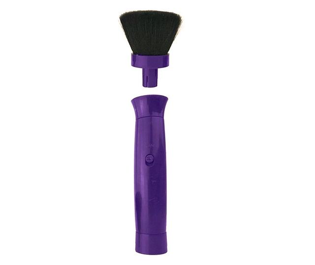 Set pensula machiaj 360 Make-up Spin, cu baterie, rotire 360 de grade, 4 capete interschimbabile,portabila si practica, acoperir