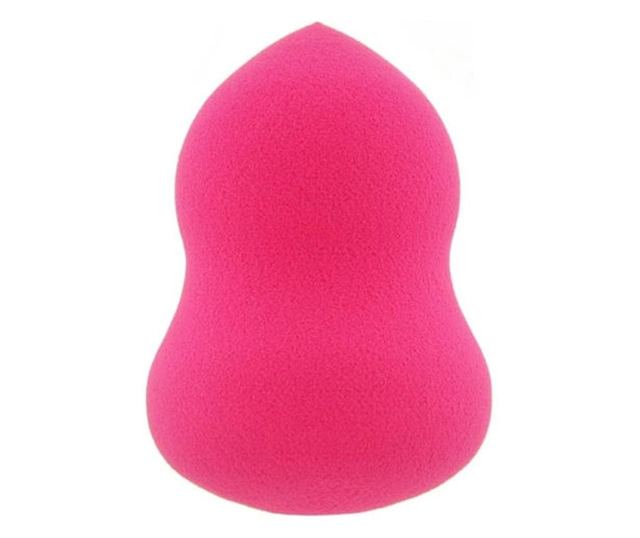 Set Bonita cu buretel cosmetic in forma de para si dispozitiv de curatare faciala, din silicon, rosu/roz, Doty  6x4x4