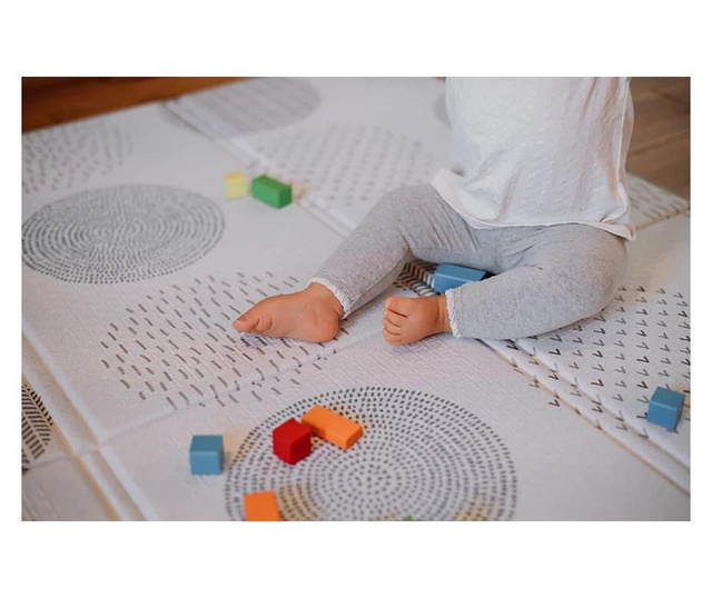 Детски килим за игра Silky Portable "Винтидж", сгъваем и портативен, 200х140х1 см. водоустойчив, хипоалергенен
