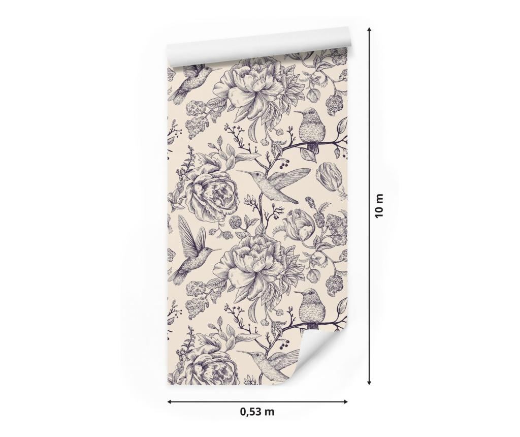 Tapeta do ložnice ptáci KOLIBŘÍCI květiny příroda - 2