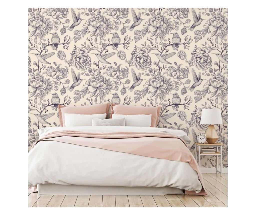 Tapeta do ložnice ptáci KOLIBŘÍCI květiny příroda - 4