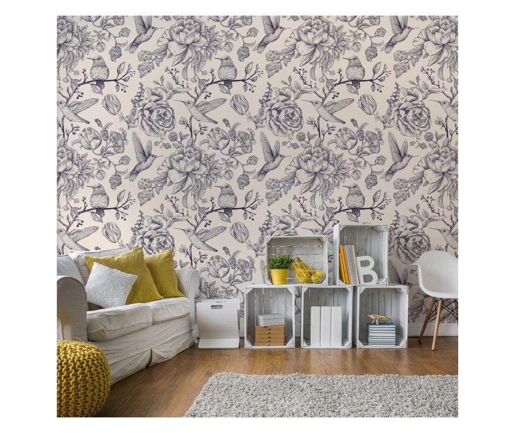 Tapeta do ložnice ptáci KOLIBŘÍCI květiny příroda - 3