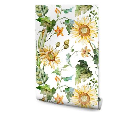 Tapeta Na chodbu SLUNEČNICE Kukuřice Listí 3D