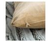 Set of 2 Velvet Decorative Pillow Covers with Zipper, Madison, 700 g/ml Density, Amber Gold Madison 45x45cm