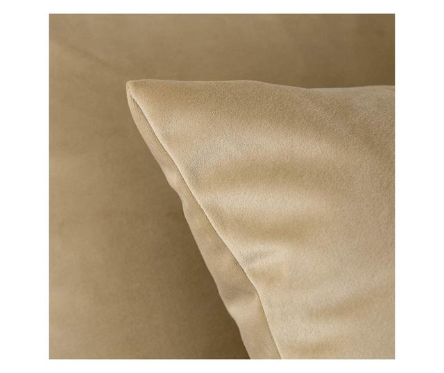 Set of 2 Velvet Decorative Pillow Covers with Zipper, Madison, 700 g/ml Density, Amber Gold Madison 45x45cm