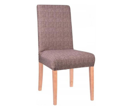 Husa universala pentru scaune de bucatarie, sufragerie, living din material spandex, culoare maro