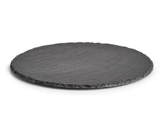 Zeller tálalótányér, pala, 30x0,4-0,6 cm, fekete
