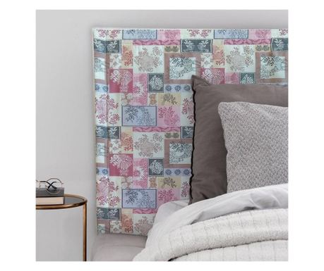 Patchwork mintás falvédő erdei állatok RÓZSASZÍN