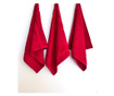 Set 3 prosoape de bucatarie Abece, Red, bumbac, 50x50x2 cm, rosu