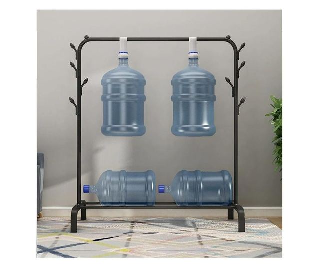 Dulap haine cu suport pentru umerase si cuier lateral 150x150x40 cm, negru