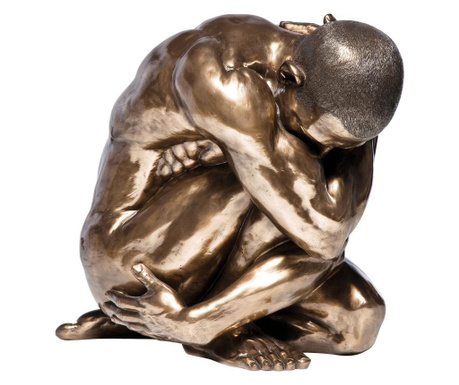 Figurina decorativa nude man hug bronze 54cm