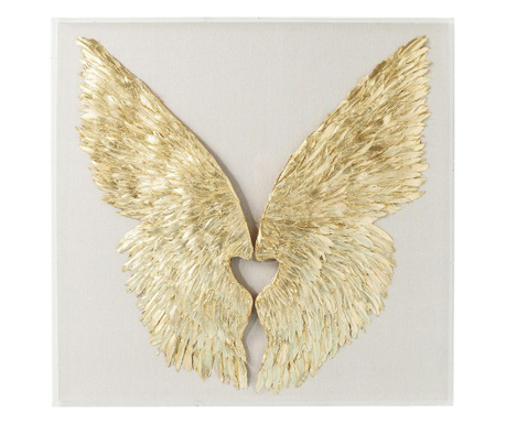 Decoratiune de perete wings gold white 120x120cm