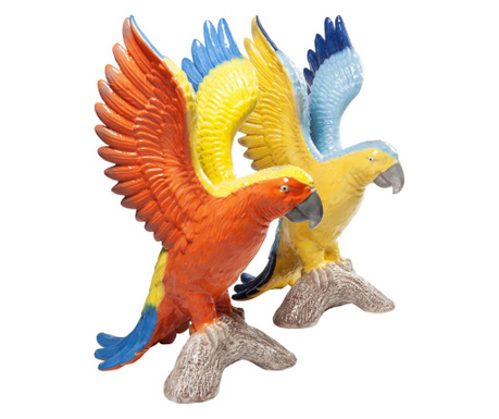 Figurina decorativa parrot duo assorted