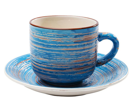 Cana cafea swirl blue (2/set)